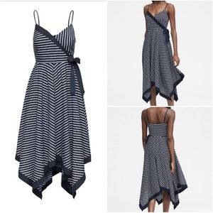 Banana republic handkerchief dress (navy and white)